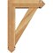 Ekena Millwork Traditional Arts and Crafts Rough Sawn Bracket w/ Offset Brace, Western Red Cedar, 6"W x 20"D x 28"H BKT0604X20X28TRA03RWR - alternate 2